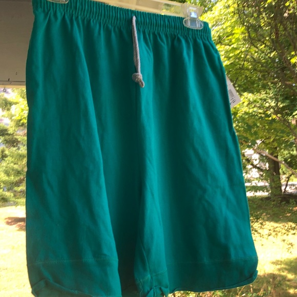Hanes Pants - Hanes ladies Aqua Athletic Shorts with pockets
